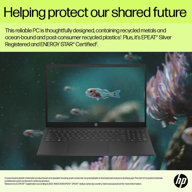 HP Laptop 15-fd0051na Intel® Core™ i3 i3-N305 39.6 cm (15.6") Full HD 8 GB DDR4-SDRAM 256 GB SSD Wi-Fi 6 (802.11ax) Windows 11 Home Silver