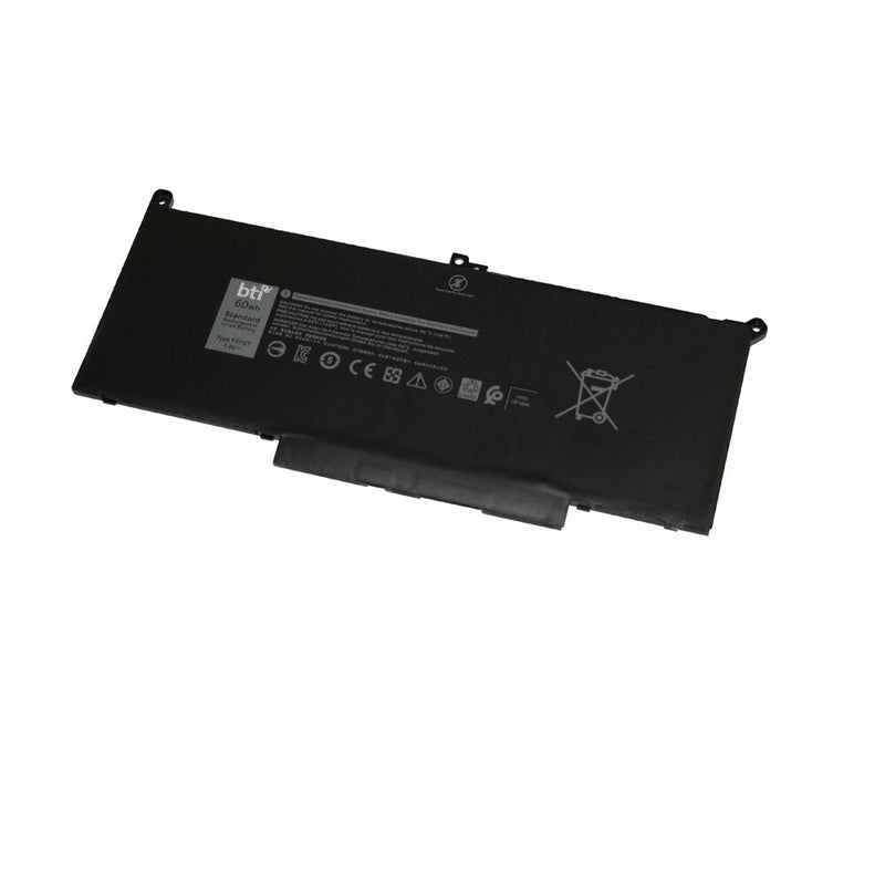 BTI Replacement battery for Dell Latitude 7280 7480 4 Cell 60Wh Battery Type F3YGT 2X39G 0F3YGT 4 CELL 60WH 7.6V