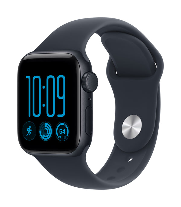 Apple Watch SE (3nd generation) SE 3 GPS 40mm Midnight Aluminium Case with Navy Blue Sport Band - S/M