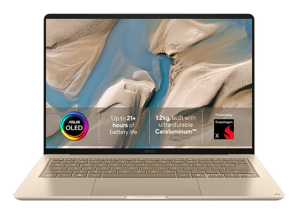 ASUS Zenbook 14 Laptop (90NB19K5-M00C60) - Snapdragon X1, 16GB RAM, 256GB SSD, Windows 11 Home