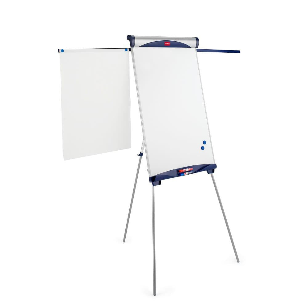 Nobo Impression Pro Tripod Steel Magnetic Whiteboard Easel with Extended Display Arms