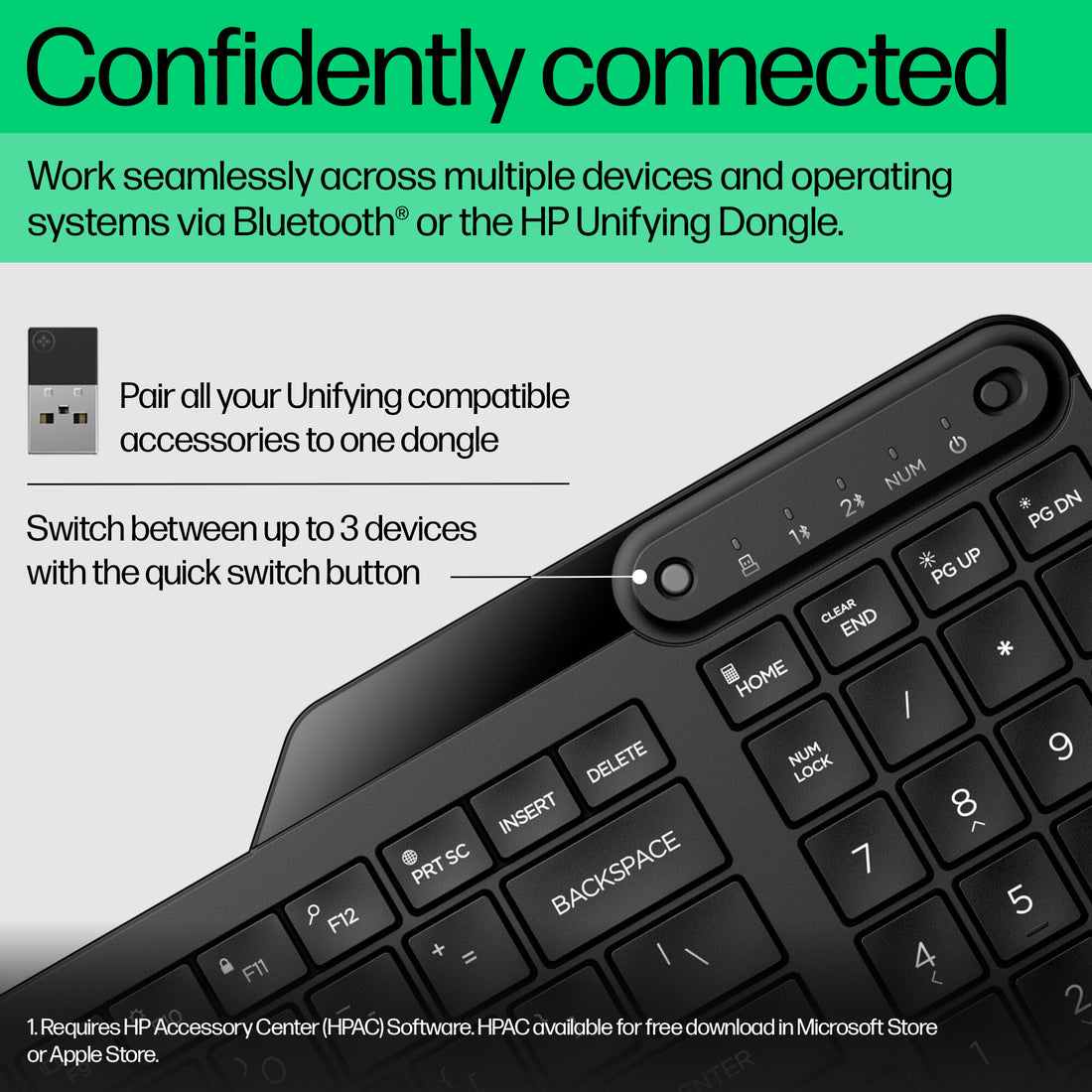 HP 475 Dual-Mode Wireless Keyboard - image 9