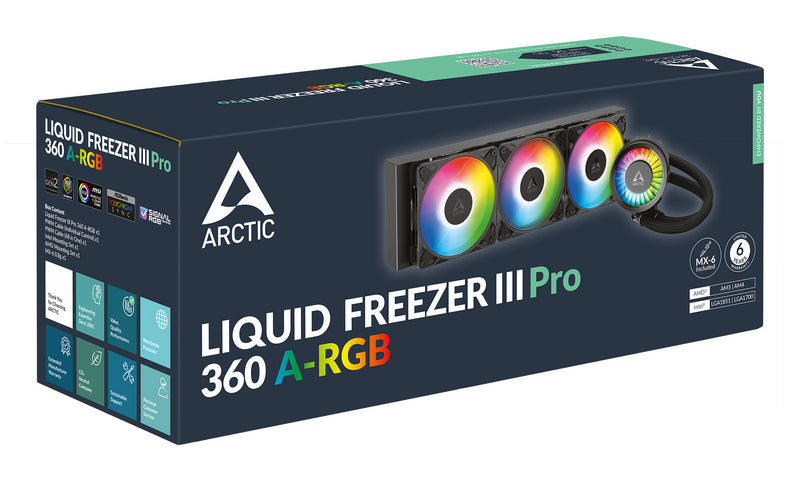 ARCTIC Liquid Freezer III Pro 360 A-RGB - Multi Compatible All-in-One CPU Water Cooler with A-RGB