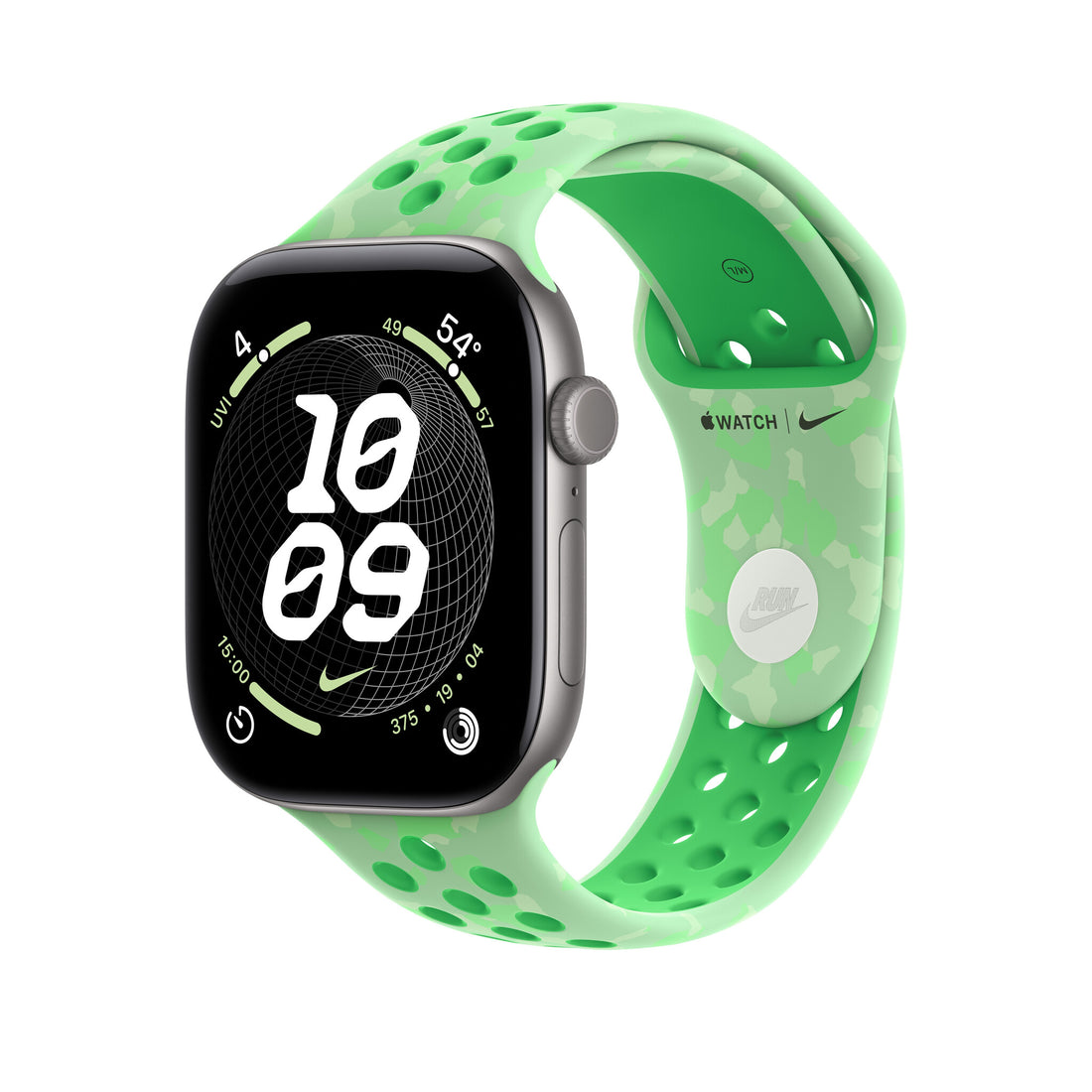 Apple 46mm Green Spark Nike Sport Band - S/M - image 2