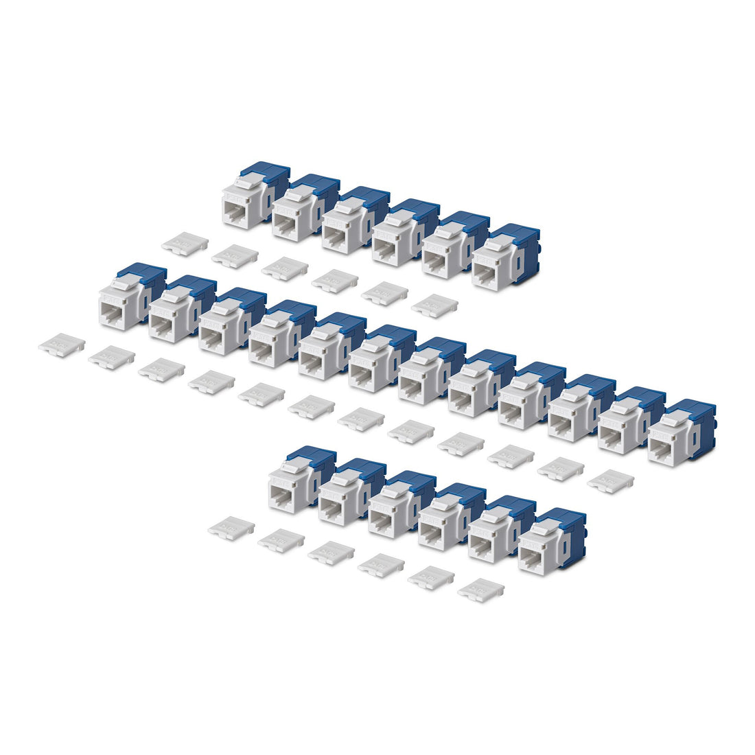 StarTech.com Cat6 Keystone Jack, 24-Pack RJ45 Ethernet Keystone Jacks, UTP Cat6 Wall Jack, 180-Degree - image 6