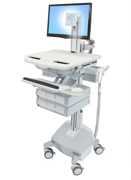 Ergotron StyleView Aluminium, Grey, White Flat panel Multimedia cart