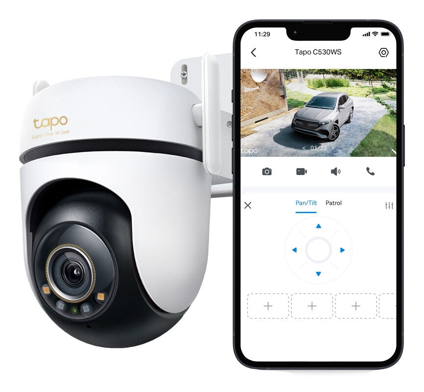 TP-Link Outdoor Pan/Tilt Security Wi-Fi Camera SPEC: 3K 5MP (2880x1620), 2.4 GHz, 2 × External Antennas, 1 × - image 4