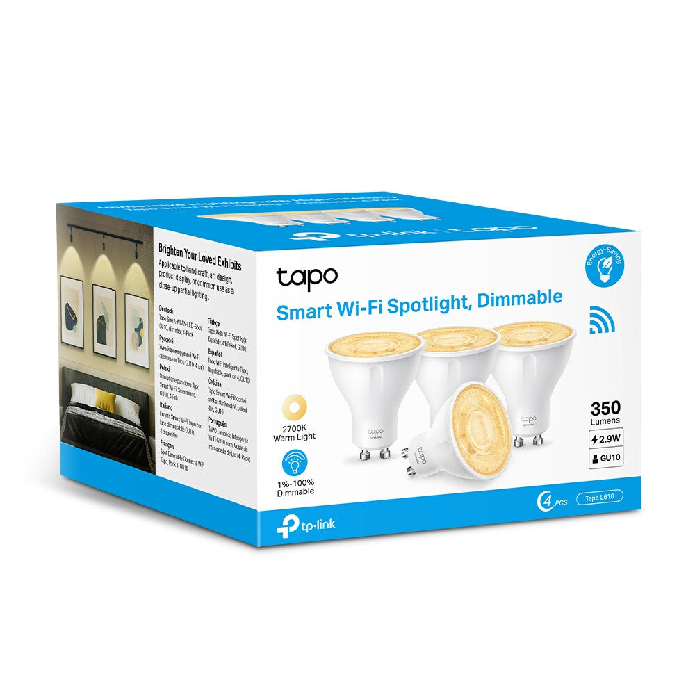 TP-Link Tapo Smart Wi-Fi Spotlight, Dimmable, 4-Pack - image 7