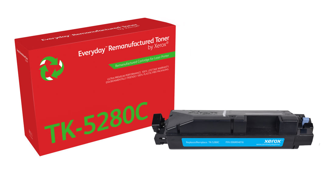Everyday Cyan Remanufactured Toner by Xerox compatible with Kyocera TK-5280C, Standard capacity
