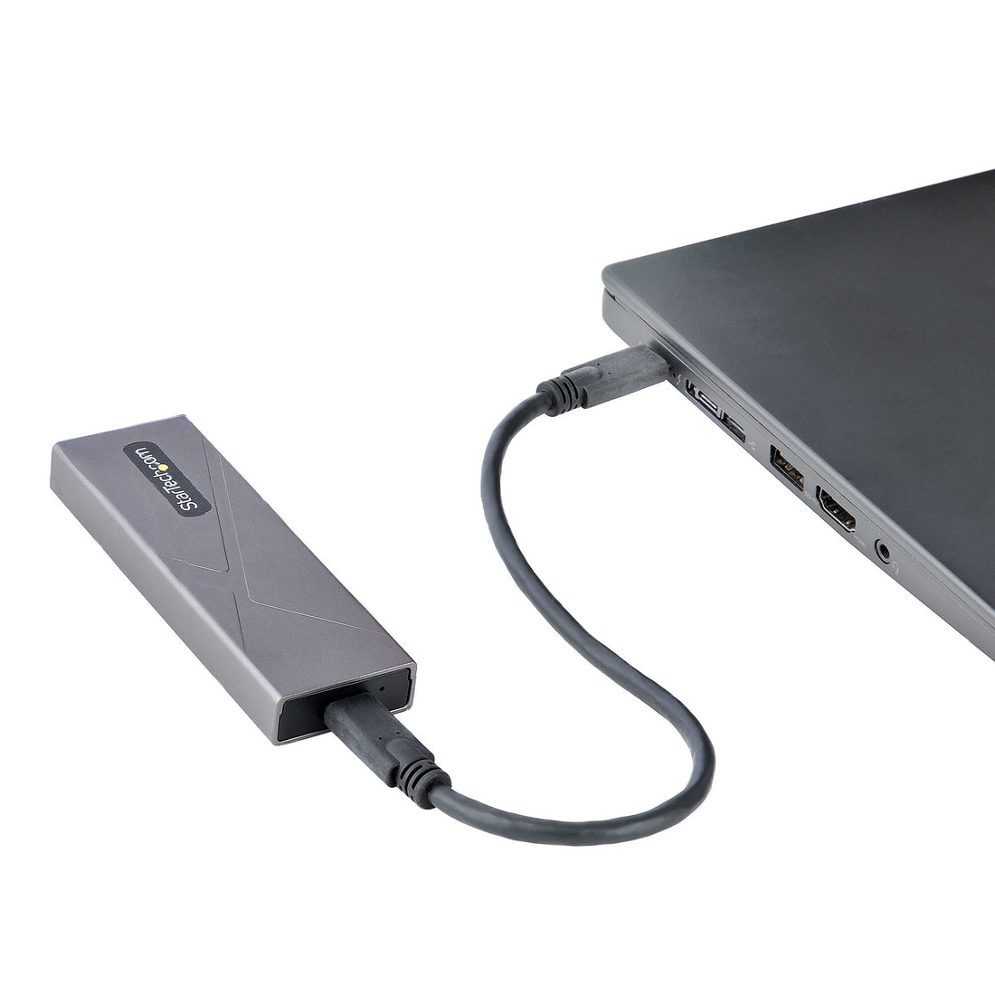 StarTech.com USB-C 10Gbps to M.2 NVMe or M.2 SATA SSD Enclosure - Tool-free External M.2 PCIe/SATA NGFF SSD - image 7