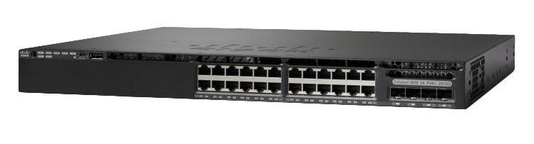 Cisco Catalyst C3650-24PS-E, Refurbished Managed L3 Gigabit Ethernet (10/100/1000) Power over Ethernet (PoE) 1U Black