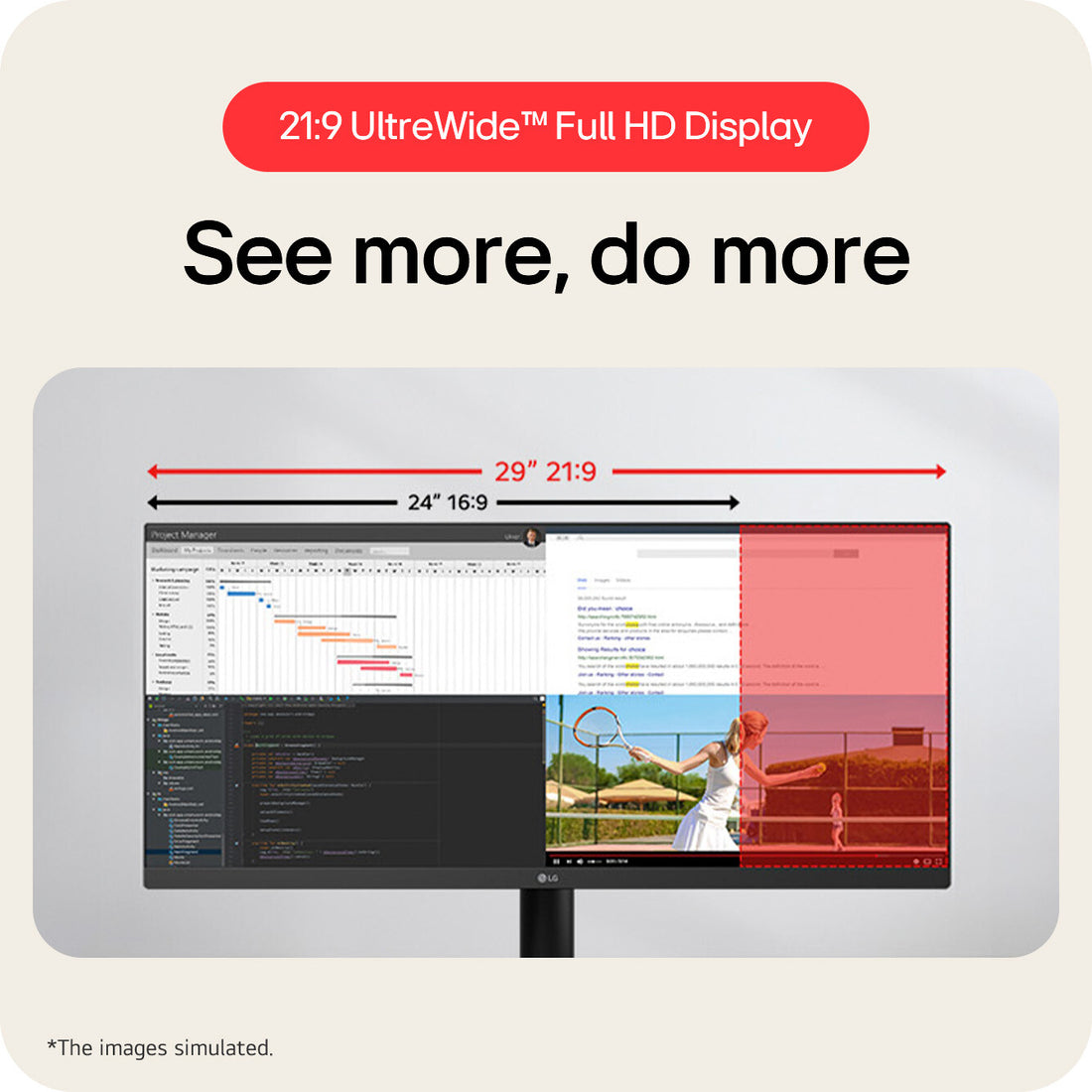 LG UltraWide U5 Monitor (29U511A) - 29-inch 21:9 UltraWide WFHD (2560x1080) IPS Display, sRGB 99%, HDR10 - image 12