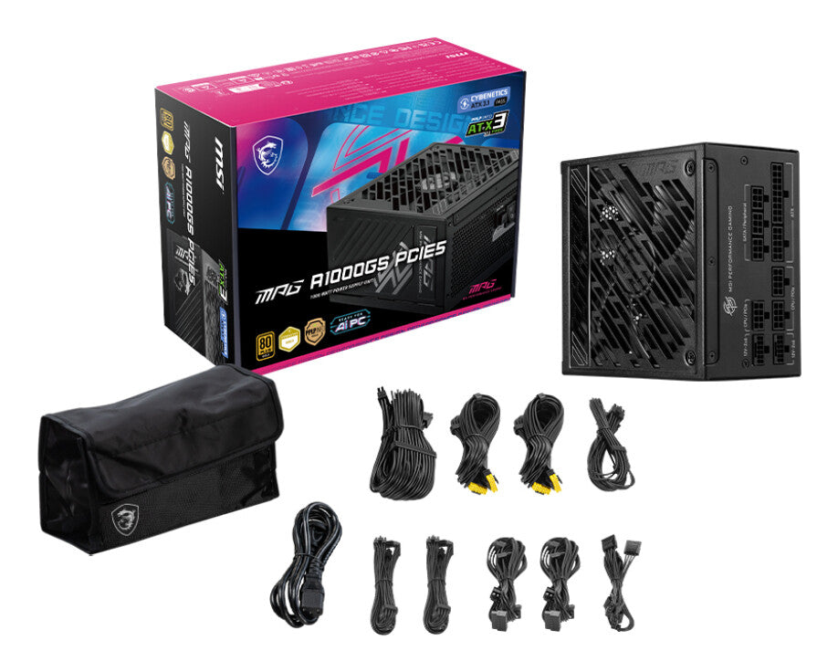 MSI MPG A1000GS PCIE5 power supply unit 1000 W 24-pin ATX ATX Black - image 4