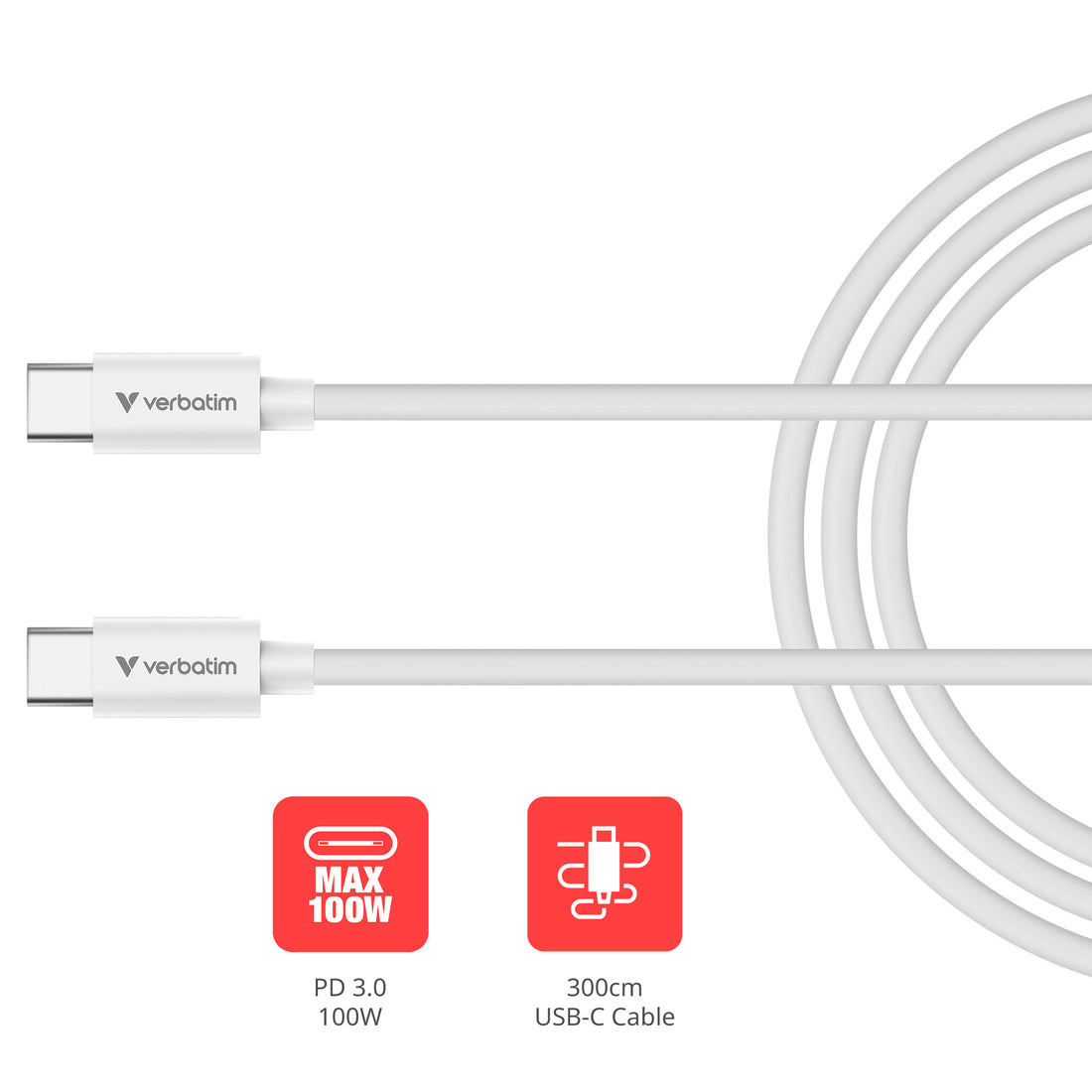 Verbatim Essentials Sync & Charge 3m USB-C to C Cable - image 2