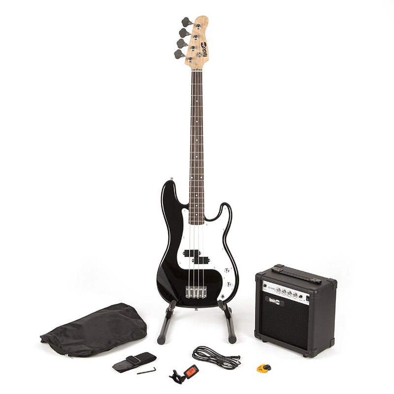 RockJam Full-Size Bass Guitar Kit with 10-Watt Amplifier, Tuner, Stand & Bag