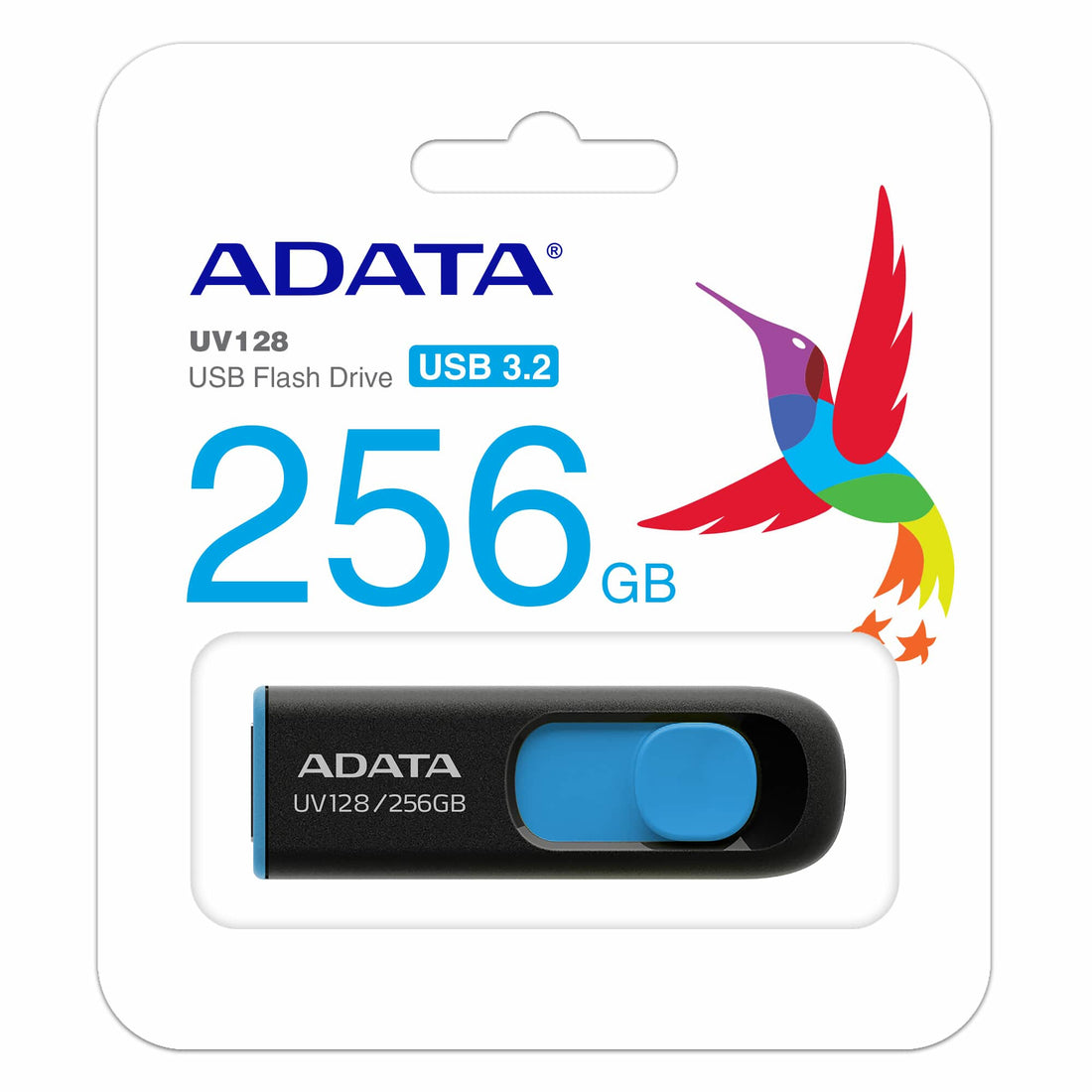 ADATA UV128 USB flash drive 256 GB USB Type-A 3.2 Gen 1 (3.1 Gen 1) Black, Blue - image 4