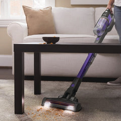 Black & Decker BHFEV182CP-GB stick vacuum/electric broom 2-in-1 stick vacuum Battery Dry Bagless 0.65 L Purple, Titanium 2 Ah