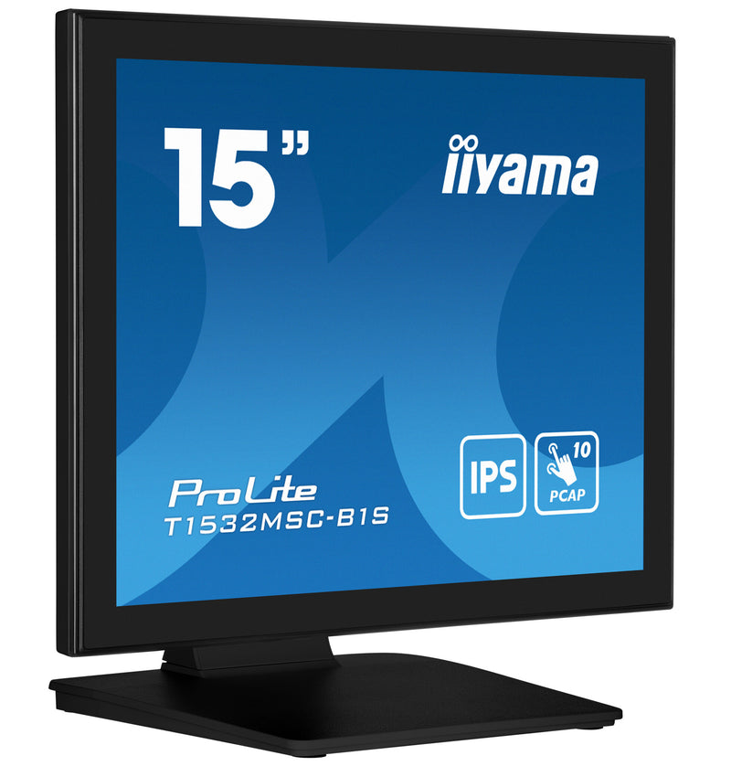 iiyama ProLite T1532MSC-B1S computer monitor 38.1 cm (15") 1024 x 768 pixels XGA LCD Touchscreen Black