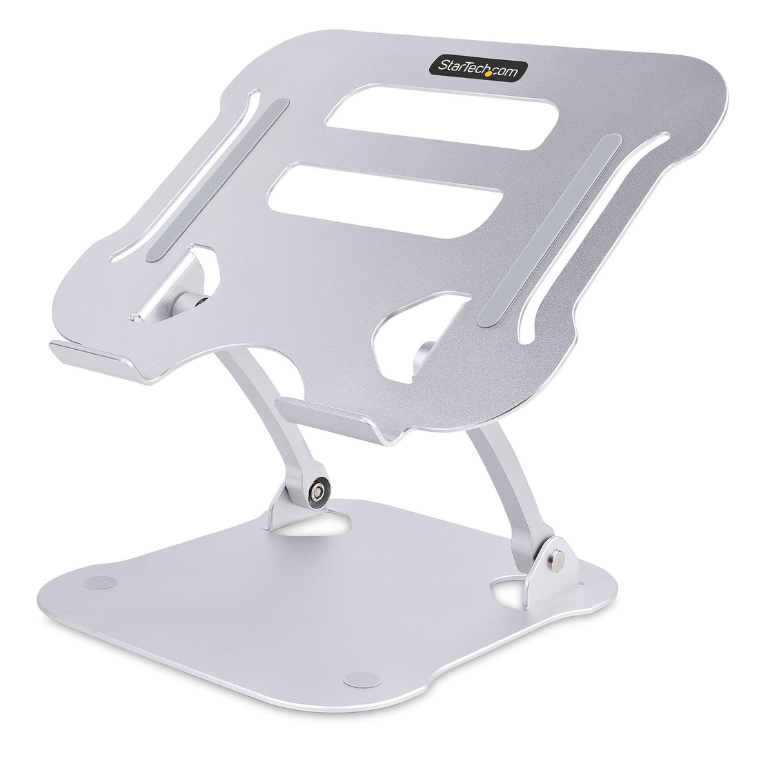 StarTech.com Laptop Stand for Desk, Ergonomic Laptop Stand Adjustable Height, Aluminum, Portable, Supports up