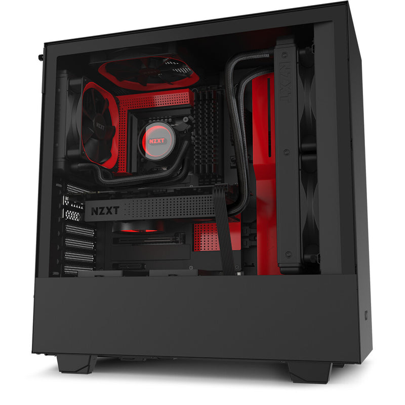 NZXT H510 Midi Tower Black, Red
