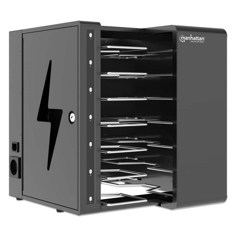 Manhattan Laptop Charging Cabinet Desktop via USB-C 16" 7-bay via USB-C 65W, Suitable for USB-C laptops (to - image 2