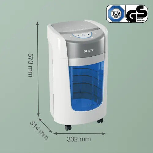 Leitz IQ OptiMax Home Office 225 paper shredder Micro-cut shredding 22.3 cm White, Grey - image 5