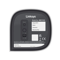 Linksys Velop Pro 7 Tri-band (2.4 GHz / 5 GHz / 6 GHz) Wi-Fi 7 (802.11be) White 5 Internal