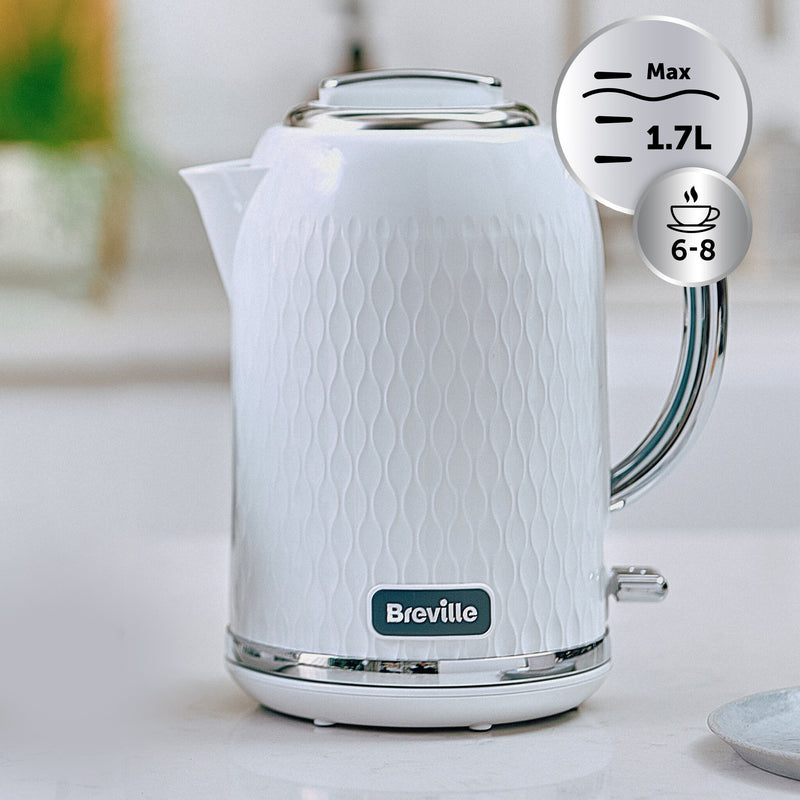 Breville vkt117 electric kettle 1.7 L 3000 W Chrome, White