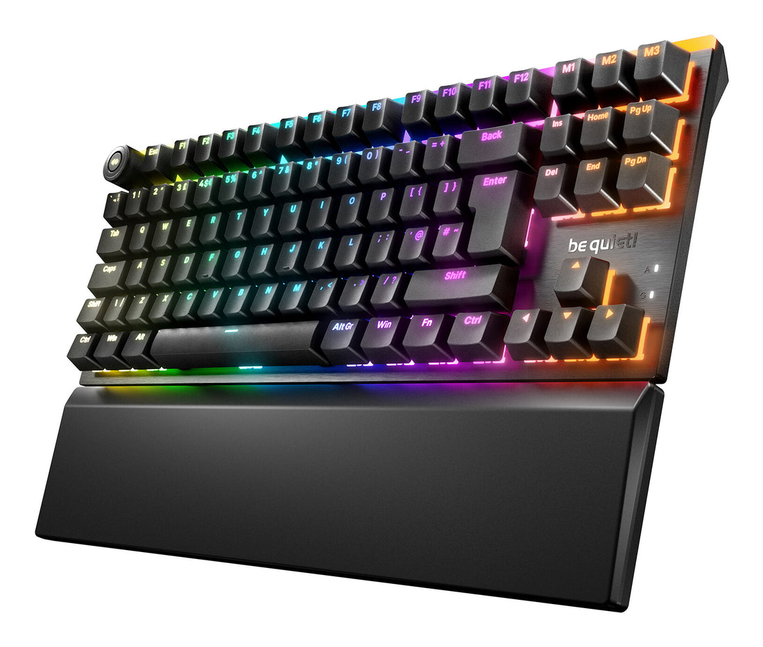 be quiet! Light Mount TKL UK - Silent Tactile keyboard Gaming USB QWERTY UK English Black