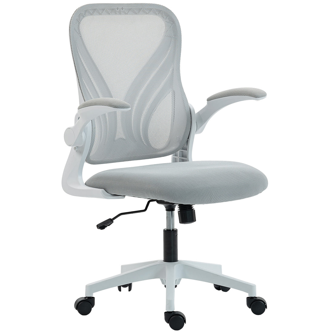 HOMCOM Mesh Office Chair with Foldable Backrest - Light Grey
