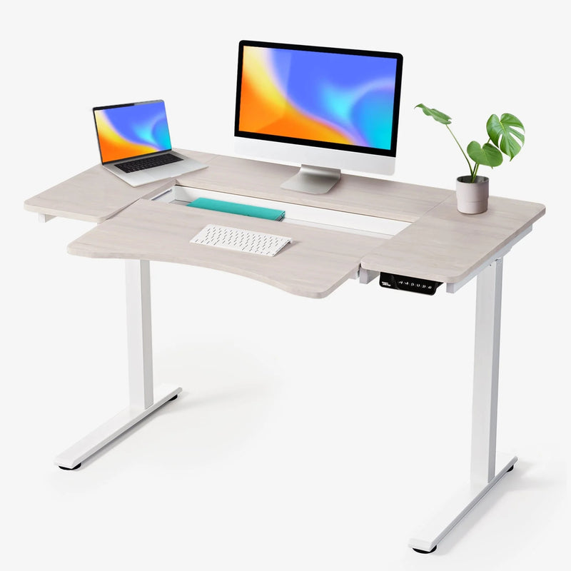 Smart Planner Electric Height Adjustable Desk - Light Wood