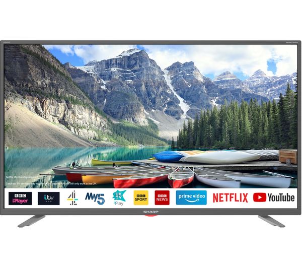 Sharp 40" FHD LED Smart TV Netflix Prime Freeview HD Freeview Play Saorview Satellite HD USB Record (Incomplete - Fully Functional)