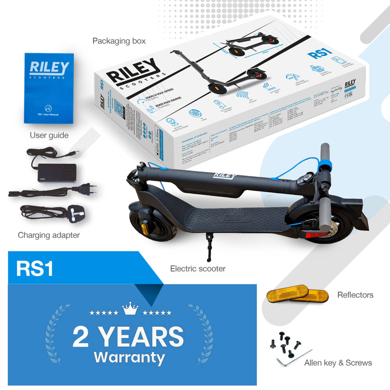 RILEY RS1 V2 Electric Folding Scooter - Black