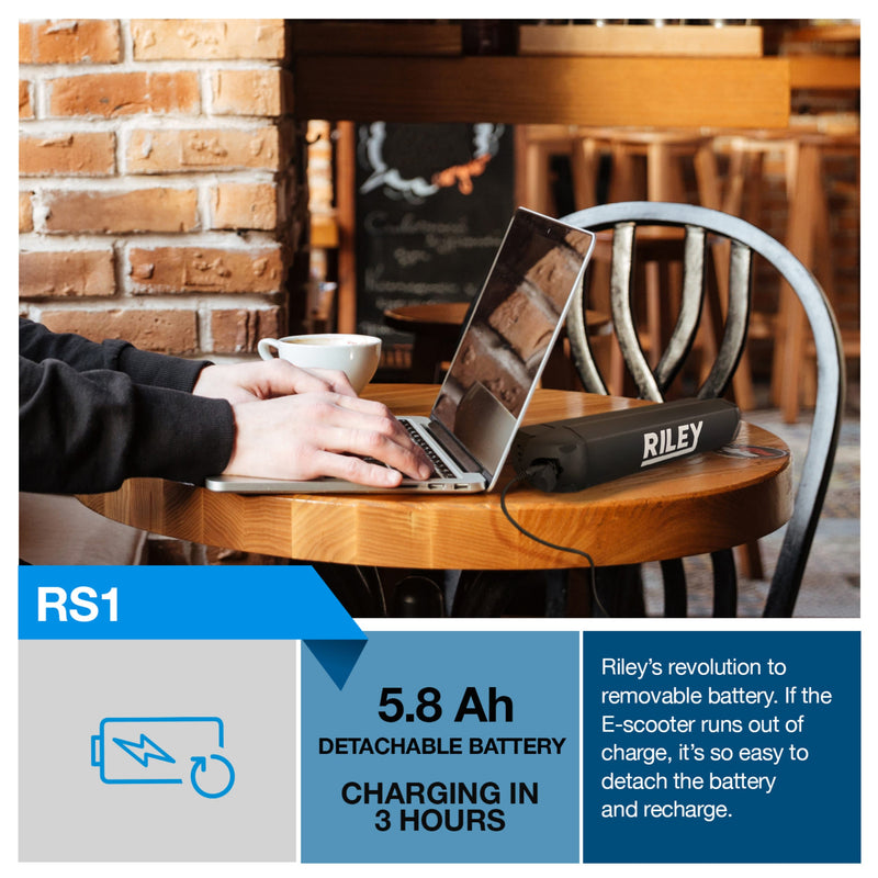 RILEY RS1 V2 Electric Folding Scooter - Black