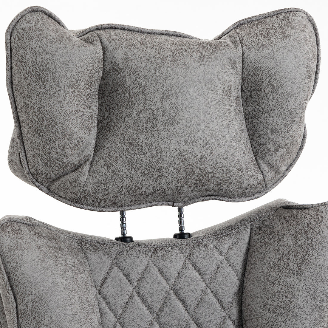 HOMCOM Executive Office Chair, Leathaire Big and Tall Office Chair 180 kg with Wide Seat, Reclining, Lumbar Support, Grey