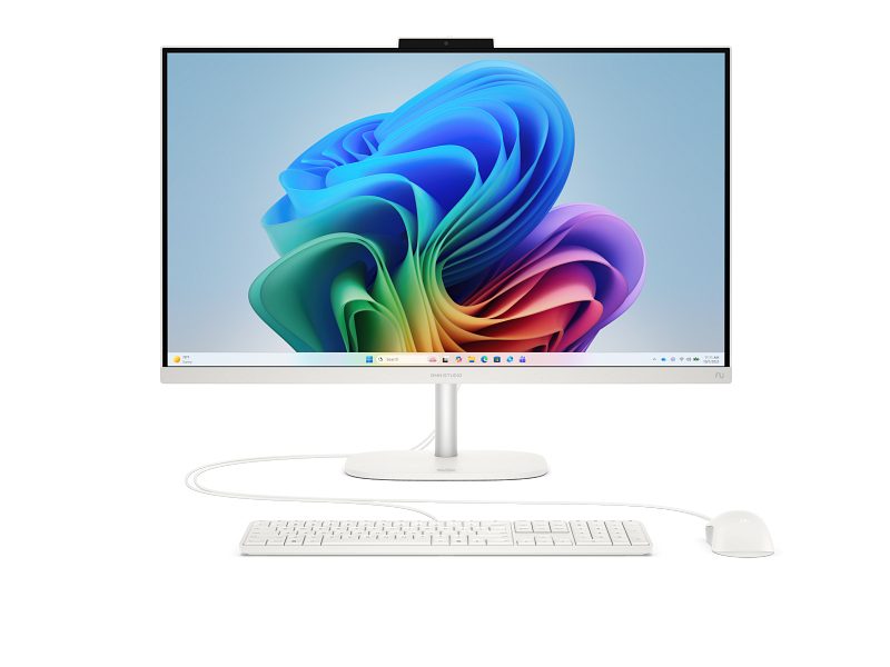 HP OmniStudio 27-cw0001na 27 inch FHD 120Hz All-in-One - Ryzen AI 7 445, 16GB RAM, 1TB SSD, Radeon 840M Graphics, Windows 11 Home, Cotton White