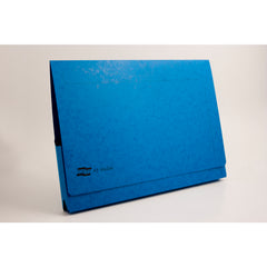 Europa Document Wallet Manilla A3 Full Flap 265gsm Blue (Pack 25)