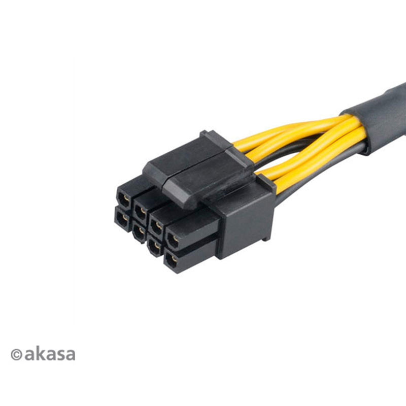 Akasa AK-CBPW10-15BK 4-Pin ATX (M) to 8-Pin ATX (M) 0.15m Black Internal Converter Cable