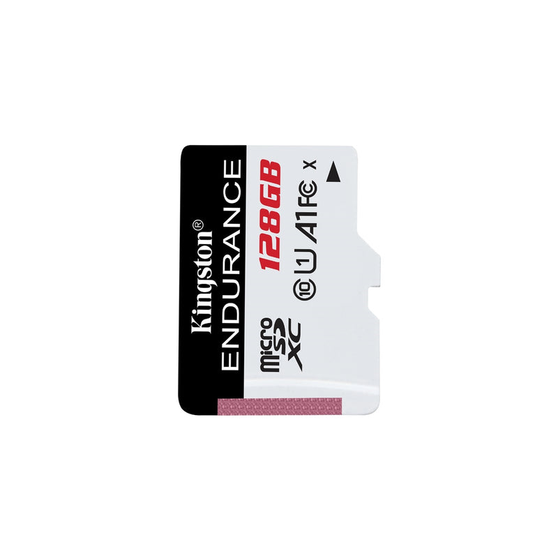 Kingston SDCE/128GB High Endurance micro SD Flash Memory Card, 128GB, Class 10, A1, UHS-I U1