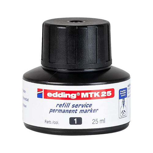 edding MTK 25 Bottled Refill Ink for Permanent Markers 25ml Black
