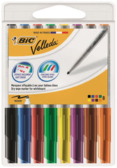 Bic Velleda 1741 Whiteboard Marker Bullet Tip 1.4mm Line Assorted Colours (Pack 8)