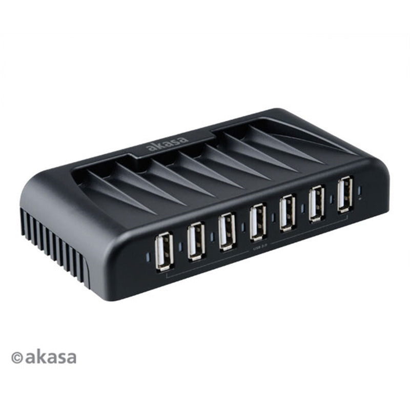 Akasa Connext 7+ 7 Port USB 2.0 Hub with Power Adapter