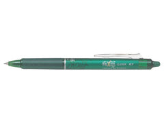 Pilot FriXion Clicker Erasable Retractable Gel Rollerball Pen 0.7mm Tip 0.35mm Line Green (Pack 12)