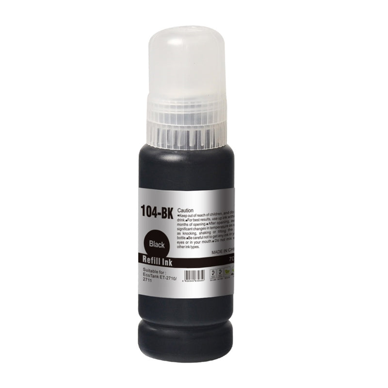 InkLab 104 Epson Compatible EcoTank Black ink bottle