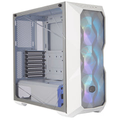 Cooler Master MasterBox TD500 Mesh Mid Tower 2 x USB 3.0 Crystalline Tempered Glass Side Window Panel White Case with Addressable RGB LED Fans