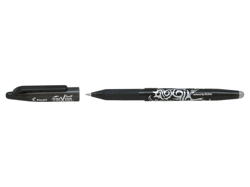 Pilot FriXion Ball Erasable Gel Rollerball Pen 0.7mm Tip 0.35mm Line Black (Pack 12)