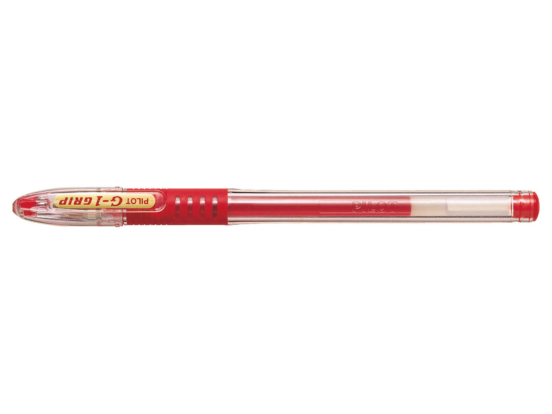 Pilot G-107 Grip Gel Rollerball Pen 0.7mm Tip 0.35mm Line Red (Pack 12)