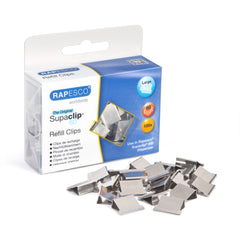 Rapesco Supaclip 60 Refill Clips Stainless Steel 60 Sheet Capacity (Pack 100)