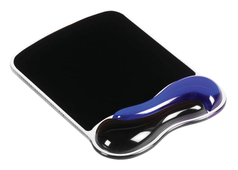 Kensington Duo Gel Mouse Pad and Wrist Rest Wave Blue Smoke 62401