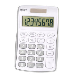 Genie 120B 8 Digit Pocket Calculator Silver